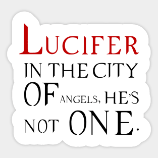 Lucifer, In the city of angels Sticker